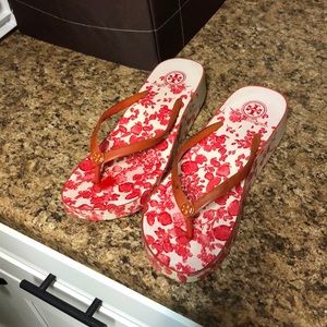 Tory Brurch size 9 flip flops.